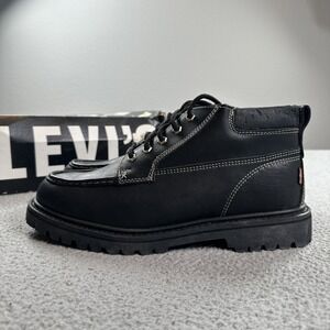 Levi's Pitt 3/4 Boots Men 11 Black Ankle Combat Chukka Hiking Outdoor Shoes